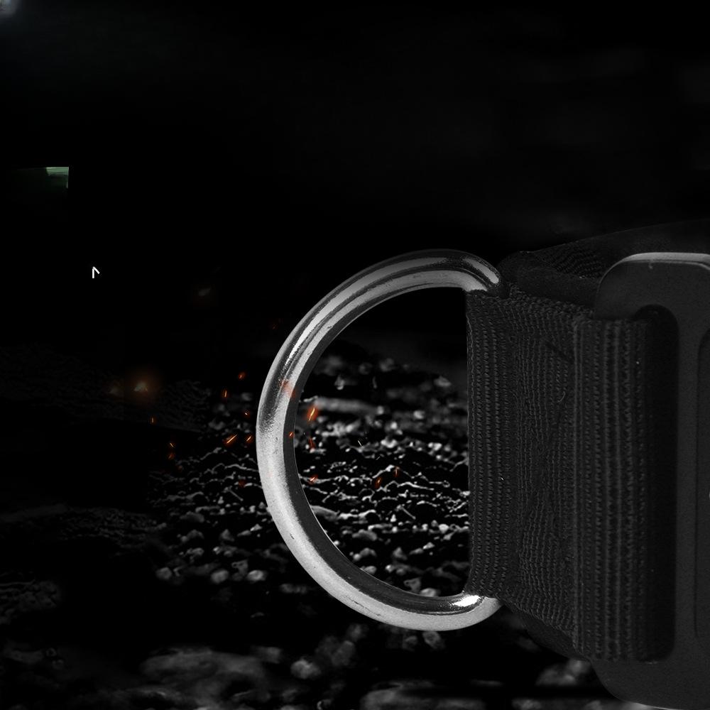 Большой ошейник для собаки Прочный нейлоновый регулируемый поводок для питомца Уличные прогулочные тренировочные ошейники Питбуль Лабрадор Принадлежности