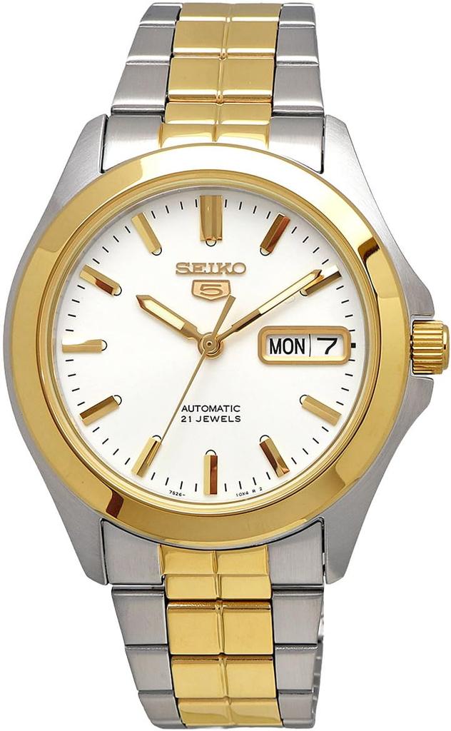 Seiko ПЯТЬ Автоматические мужские часы SNKK94K1 Серебристый x Золотой