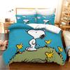 Snoopy Роскошный Комплект Постельного Белья Милый Мультяшный Принт Пододеяльник Наволочка Комплект из 3 Предметов 1 Полуторный