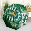 Sporting CP logo Print Automatic Umbrella, 8 Rib Iron Frame, Plastic Handle, Suitable for Outdoor Travel &Daily , Ideal Gift