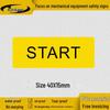 START English Mechanical Safety Warning Label - Waterproof PVC Sticker, 40×15MM