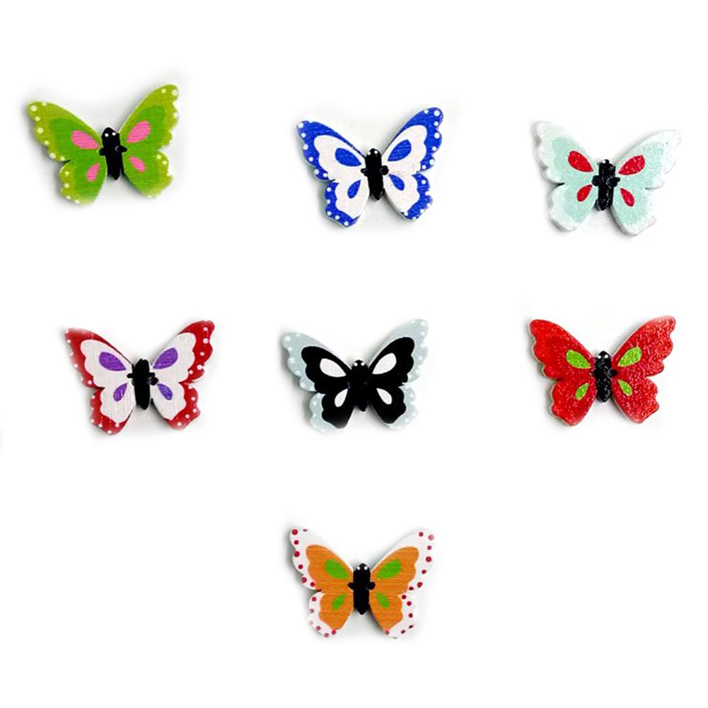 DIY Paradise 50 шт. форма бабочки 2 отверстия деревянные пуговицы швейные аксессуары декор для скрапбукинга