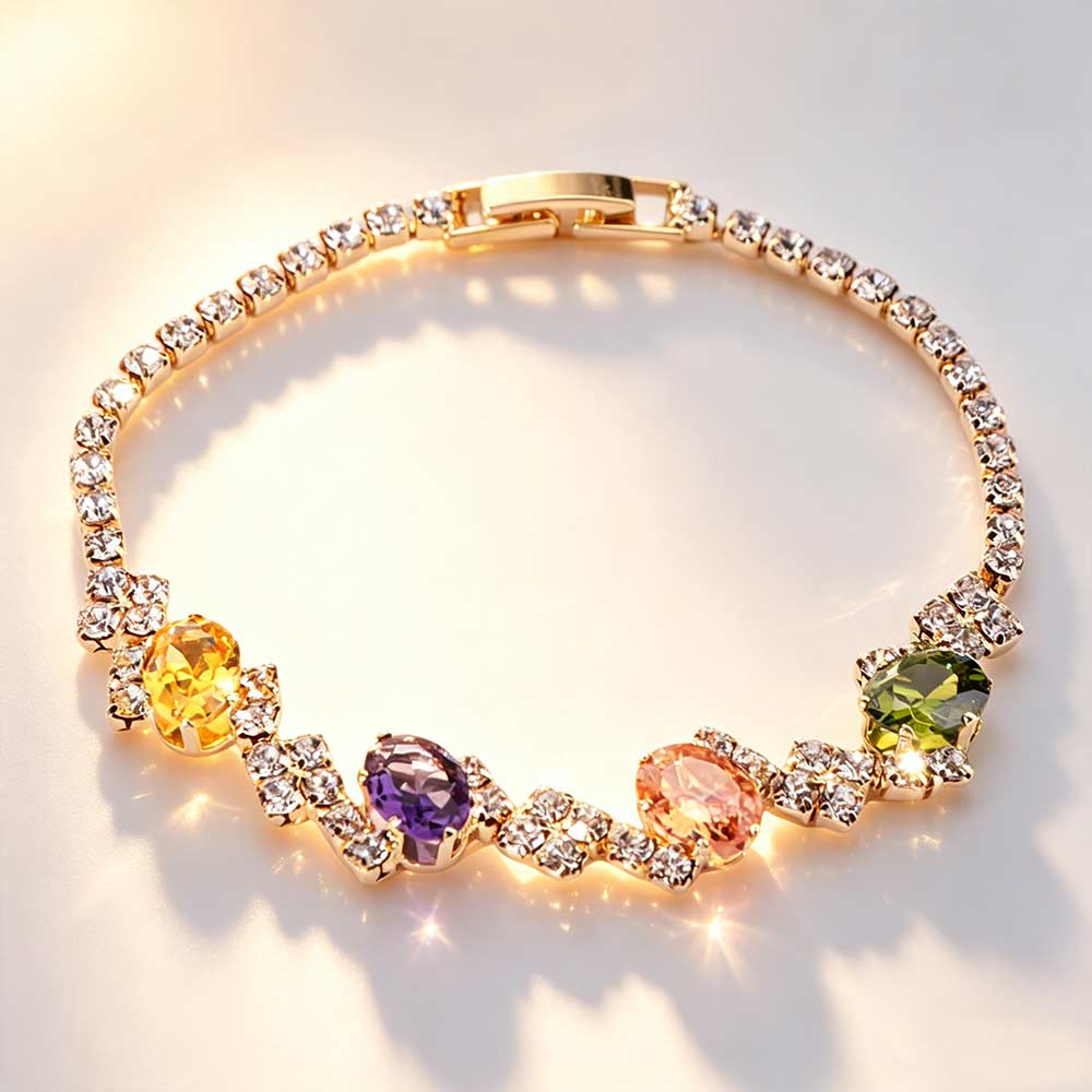 Wristband Zircon Bracelet Colorful Friendship Bracelet Women Crystal Hand Bracelet Hand Accessory