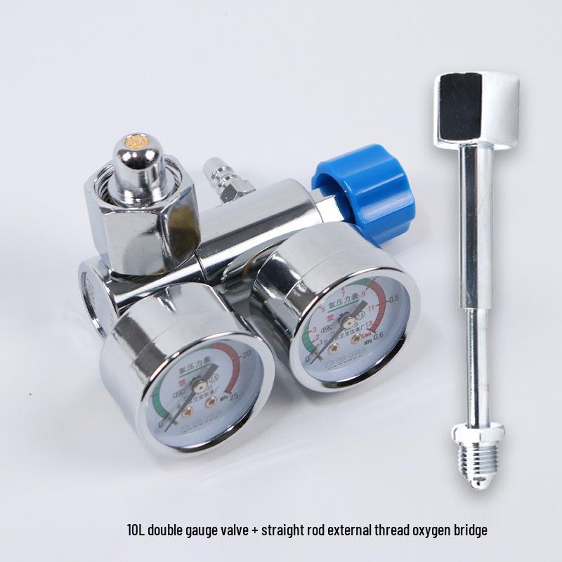 Household Oxygen Cylinder with Single Pressure Gauge Valve