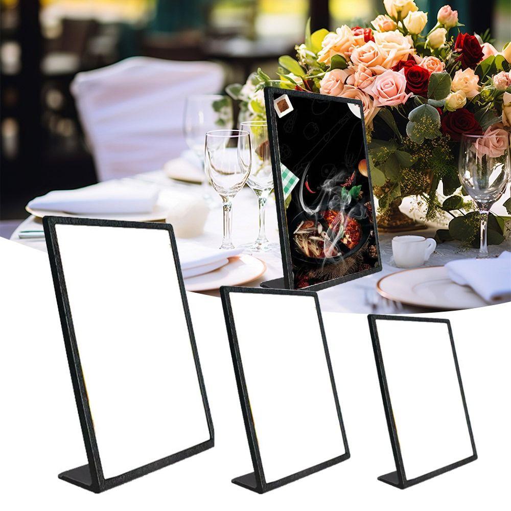 Пластиковая панель Каталог вин Подставка для меню A4 A5 A6 L-образный держатель для настольных карточек Настольный держатель для фотокарточек с орнаментом