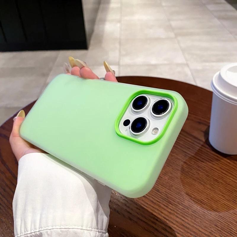 НОВЫЙ Чехол для телефона конфетного цвета Для For Iphone 17 16 11 12 13 14 1 Pro Max Plus Air Защитный силиконовый чехол Funda Coque