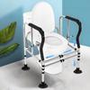Toilet Safety Rail Folding Toilet Seat Frame 3 Width 5 Height Fit Toilets Supports 450lbs Disabled Seniors Adjustable Bathroom