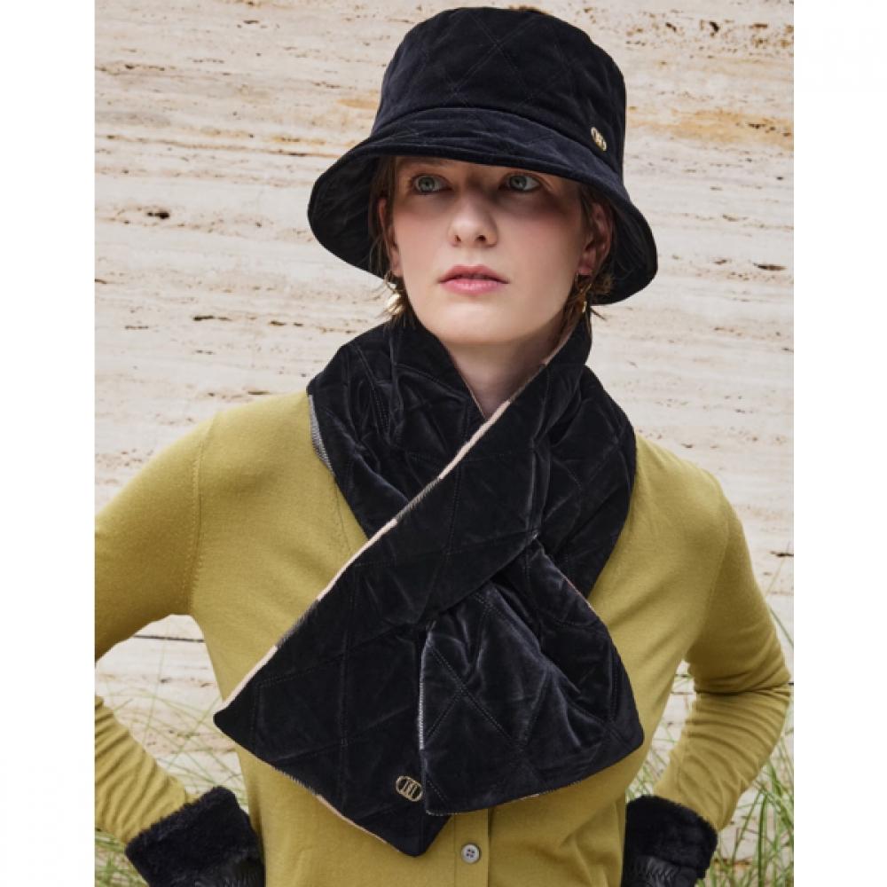 Daks Velvet Reversible Muffler Black Dcmu6f867bk