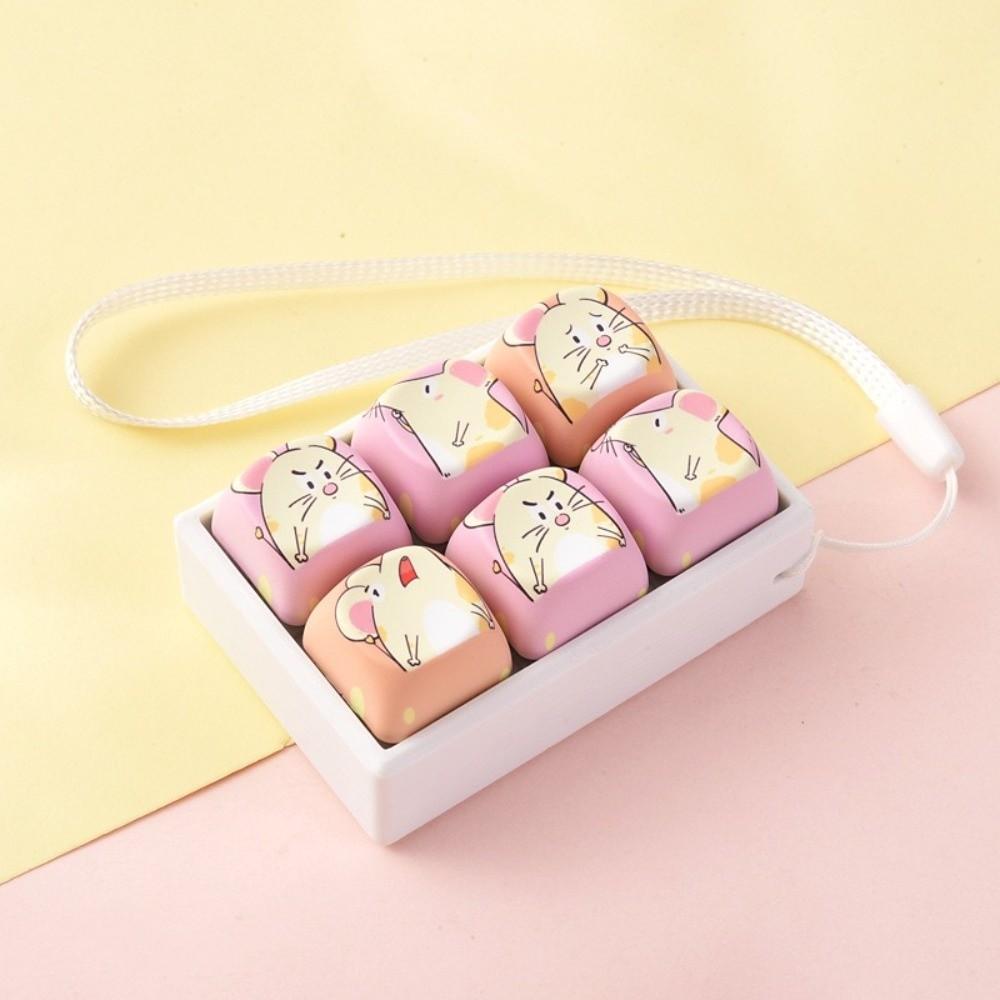 Cartoon Animals Keycap Fidget Keychain Sensory Clicky Button Keyboard Button Clicker Christmas