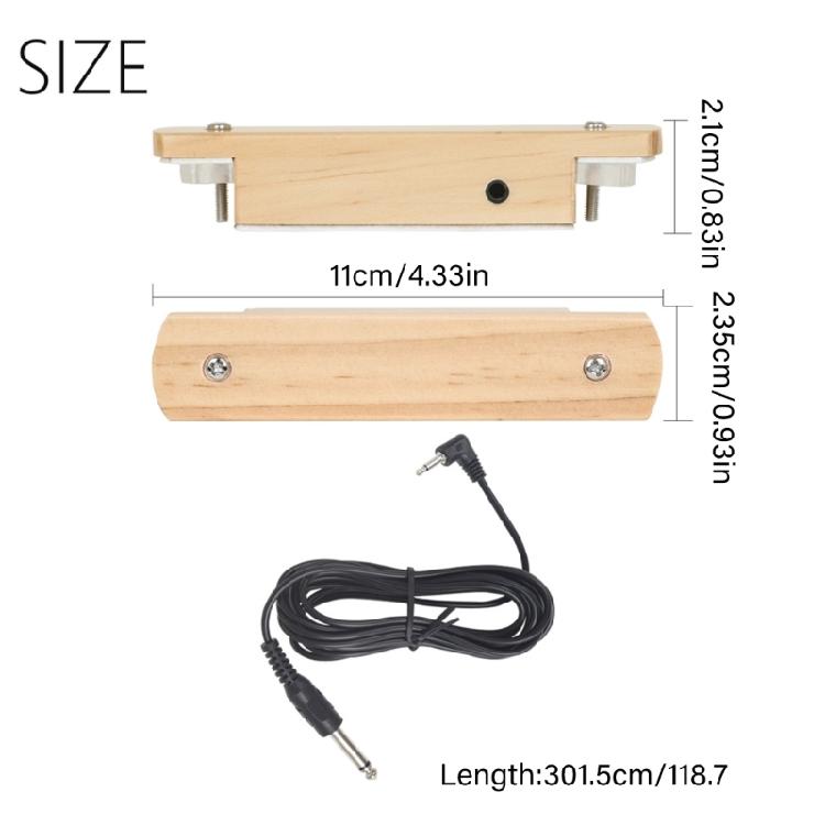 Звукосниматель для гитары и бас-гитары, деревянные звукосниматели для резонаторного отверстия гитары с разъемами 6,35 мм