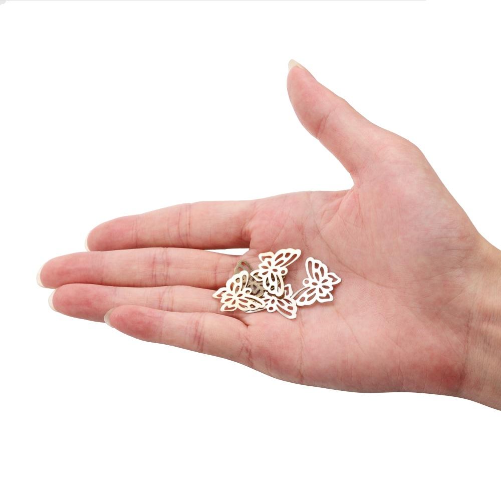 100 шт./лот Бабочки Маленькие Шармы Подвески для Ожерелий Filigree Обмотки Соединители для Сережек Для DIY Изготовления Ювелирных Изделий Аксессуары