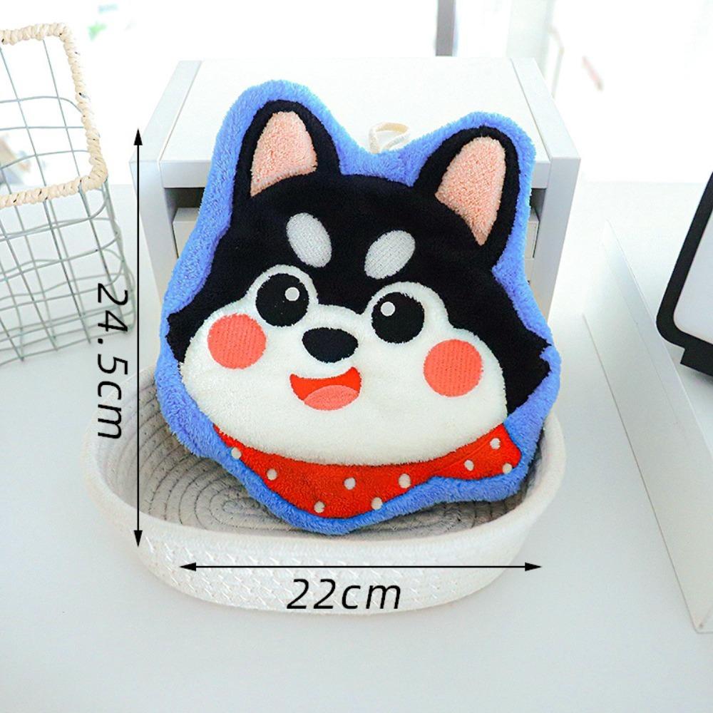 Thickening Hand Towel Dog Shaped Kid Towel Kawaii Kitchen Handkerchief  Bathroom