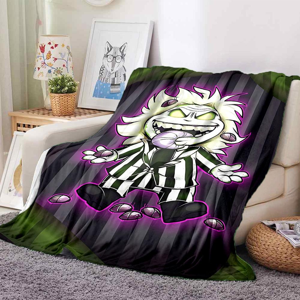 1pc Beetlejuice, Ghostbusters Blanket Polyester Fiber, All Season Comfort for Sofa, Bed, Office, Car, Camping Ideal Home Decor & Gift, Office Comfort