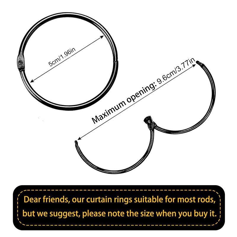 Металлический карниз для штор, съемное кольцо для штор, прочный, антикоррозийный, ретро, декоративный, крючок для карниза для штор