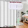 [Минималистичный] Белая решетка Занавеска для душа Занавеска для душа Материал ПЭВА Легко чистить Разделительная занавеска для ванной комнаты