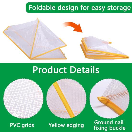 Foldable Plant Tent for Raised Beds Freeze Protection Garden Plants Cover Portable Mini Greenhouse for Protecting Fruit Seedlings Vegetable Rows