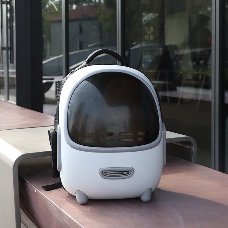 Luxury Large Portable Cabin Cat Backpack Cat Backpack Carrier Inbuilt Fan Light Transparent Breathable Aviation Pet Case