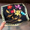New simple printing simulation silk small square scarf women's versatile decorative neck protection scarf high-end light luxury small scarf