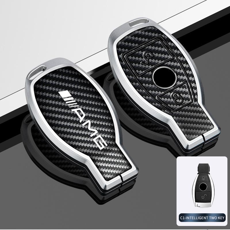AABCV1 Car Key Case Cover Accessories For Mercedes Benz A C E S G Class GLC CLE CLA GLB GLS W177 W205 X167 AMG W223 W206 C260 C300 S400
