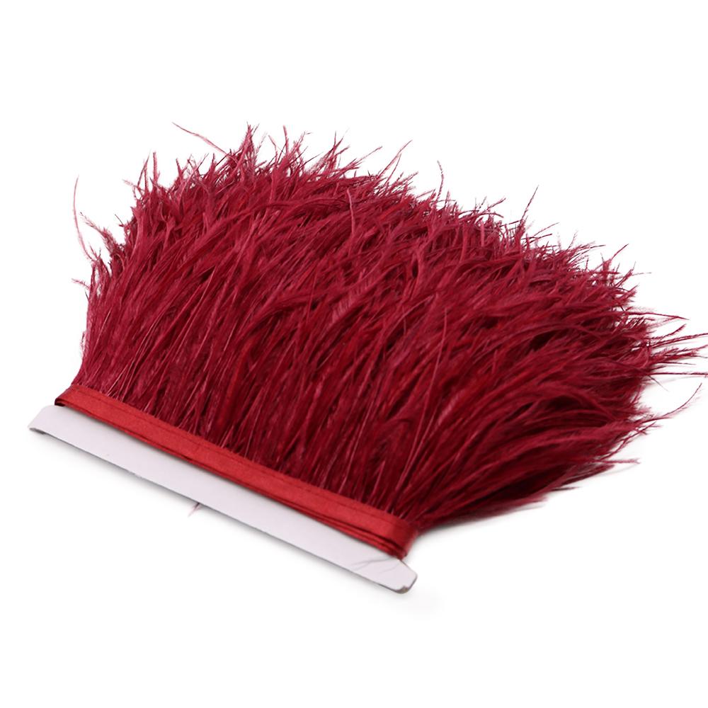 FeatherLight Blue Ostrich Feather Trim Ribbon Real Ostrich Feathers Fringe Trims for Party Clothing Sewing Decoration Plumes Diy Crafts