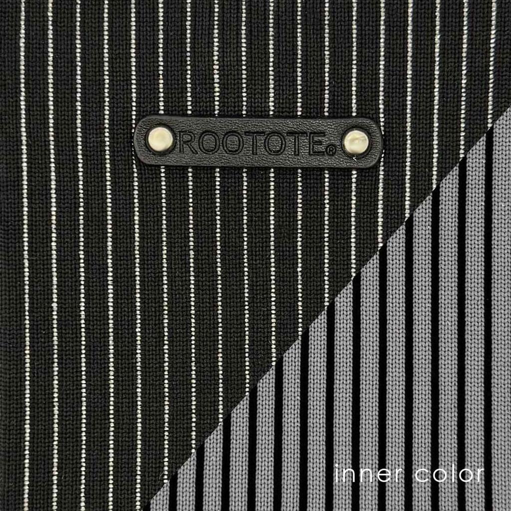 Rootote Маленькая сумка-тоут из блестящего трикотажа, LT Square Glimpse Knit-A 1062 (01 черный)