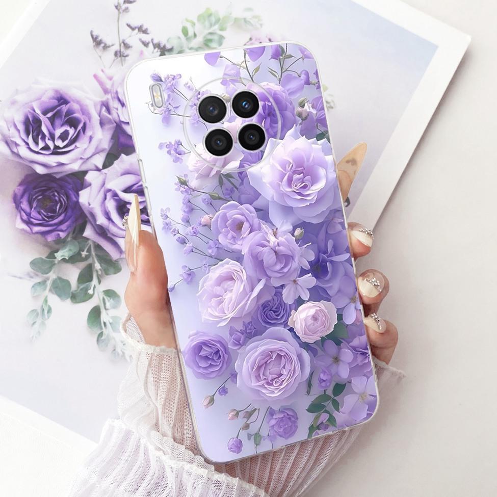 Cover For Huawei Nova 8i Case Cute Cat Fashion Butterfly Funny 2D Painted Casing NEN-L22 NEN-LX1 NEN-LX3