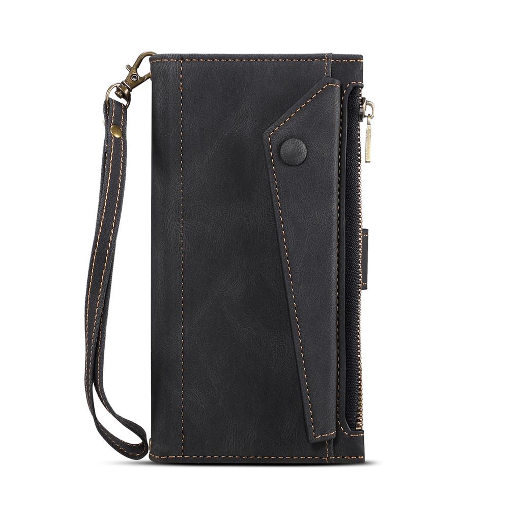 For Oppo Reno10/Reno9/Reno7...Realme11/Realme9/C21/C15/C55...Oppo A94/A74...Retro Frosted Leather Multi Card Wallet Anti Theft Brush Design Phone Case