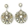 [M4181] - Designer Earrings 'Altaï' Beige Gray