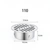 Stainless Steel Balcony Drainage Roof Round Floor Drain Cover Rain Pipe Cap Floor Drain Odor And Blockage Prevention