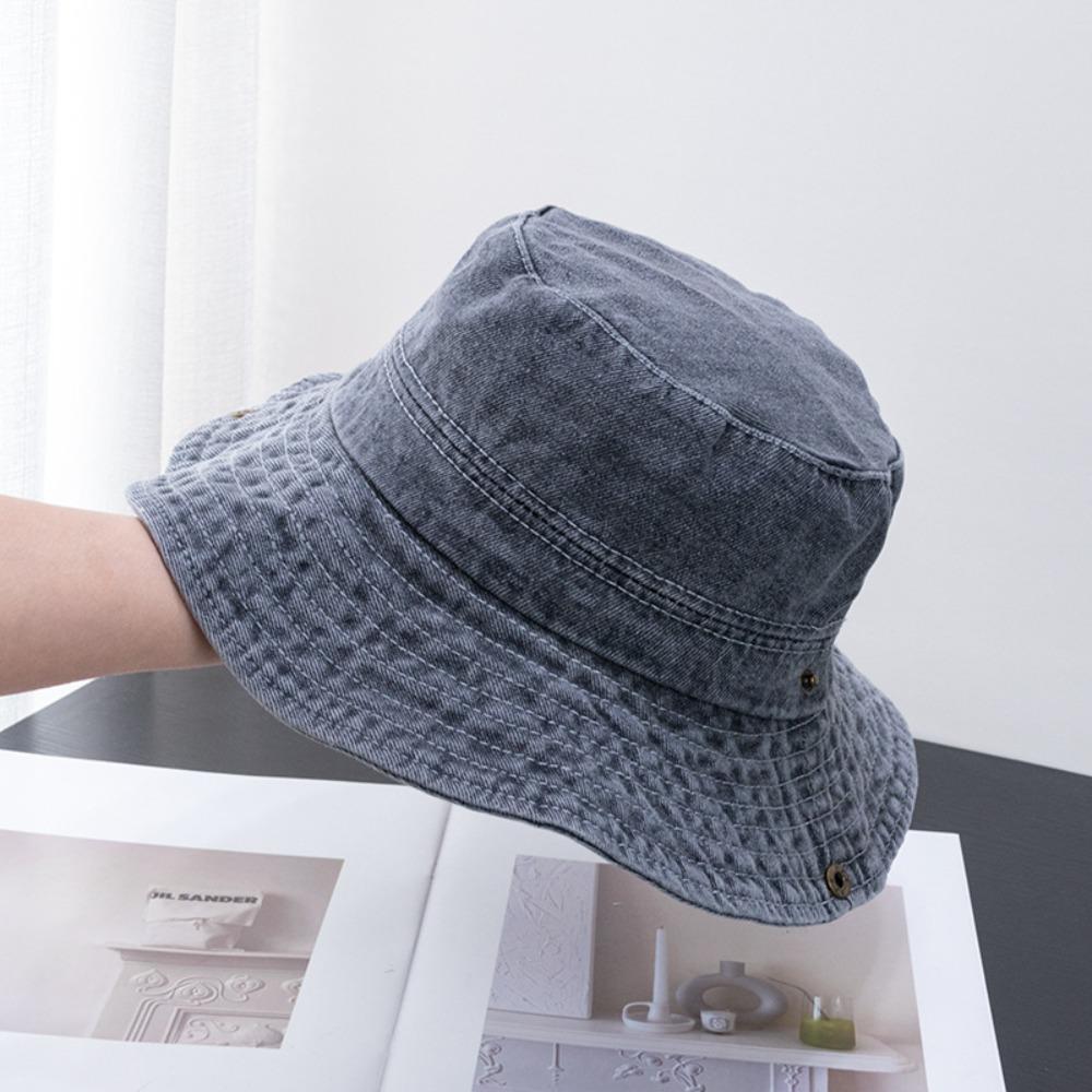 Солнцезащитная кепка Edge Curl из стираного денима, панама, модная рыболовная шляпа для активного отдыха