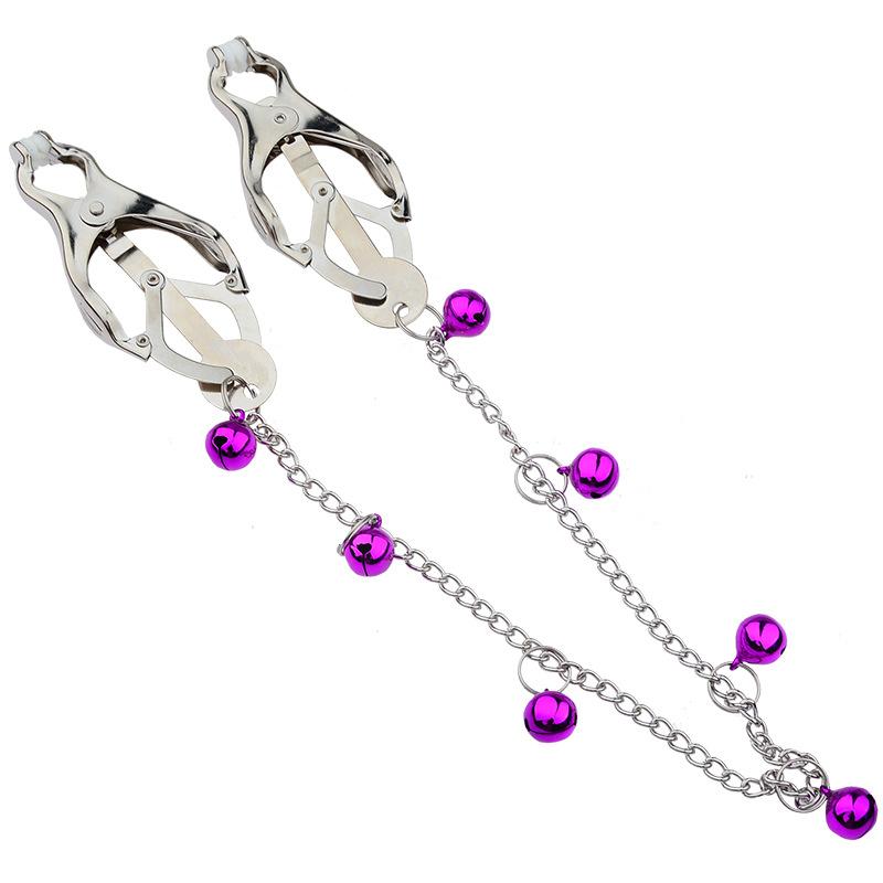 Игрушки для взрослых Зажим для сосков Бабочка Колокольчик Латексный кулон Зажим Мэй Мэй Цветной колокольчик