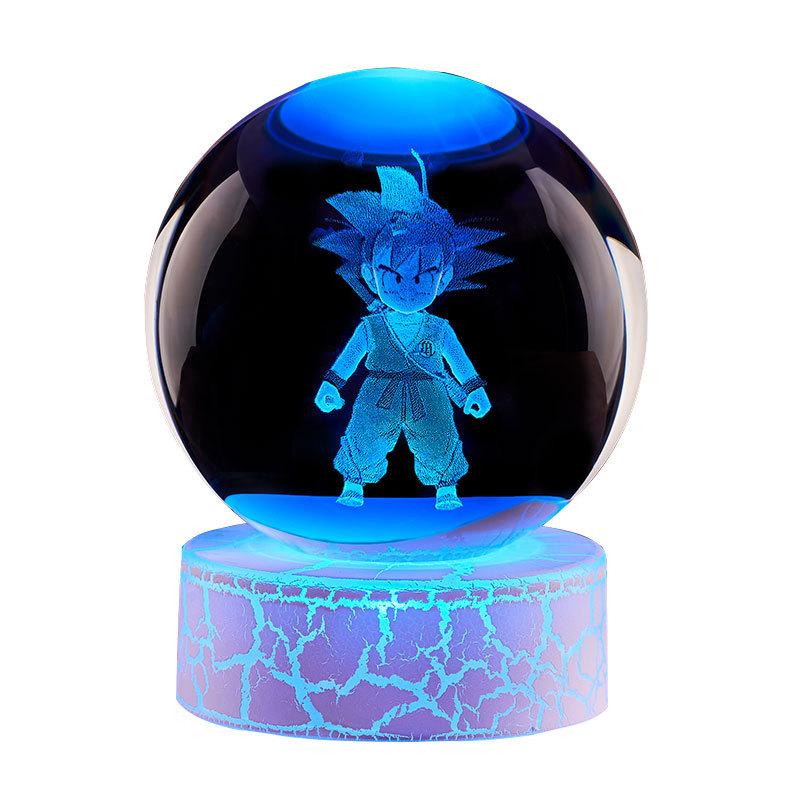 3D Кристальный Ночник Dragon Ball Goku - Креативное Украшение и Подарок на День Рождения