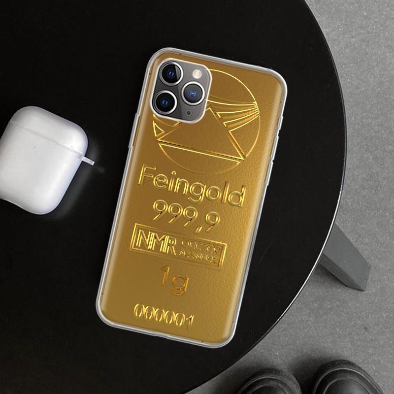 Чехол-бампер с узором из тонкого золота для iPhone 11 12 13 Mini 14 15 Plus 16 Pro Max 17 Air 7 8 + SE Художественный Индивидуальный Fundas