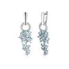 Легкие роскошные серьги с натуральным аквамарином и грушей длиной 3*5 мм, модные ювелирные изделия из стерлингового серебра 925 пробы, женский подарок на годовщину вечеринки