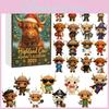 Christmas Calendar Blind Box Highland Cow Acrylic Ornaments For Holiday Decor And Gift Giving