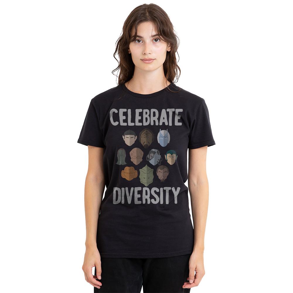 Star Trek Unisex Adult The Celebrate Diversity T-Shirt