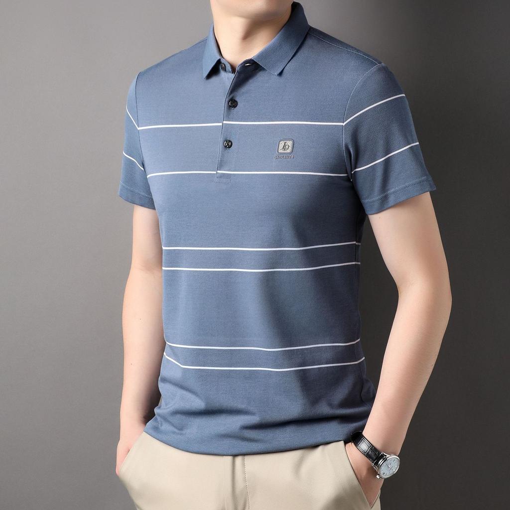 Мужская рубашка поло с короткими рукавами, новая футболка, летняя мужская одежда, повседневная спортивная рубашка с лацканами, хлопковая рубашка с короткими рукавами