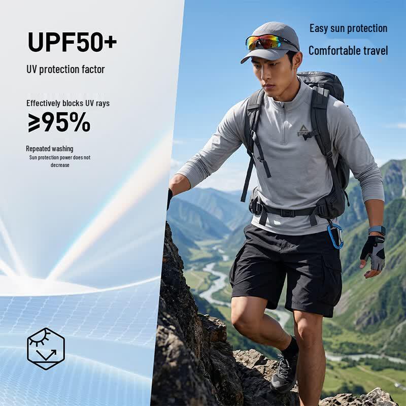 PEAK Unisex Outdoor Quick-Dry 5A Anti-Bacterial Long Sleeve Sport T-Shirt