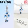 Медный Craft Фиолетовый Ирис Лотос Ландыш Бусины Шармы Подвеска Для Оригинального Браслета Женщина Девушка Украшения
