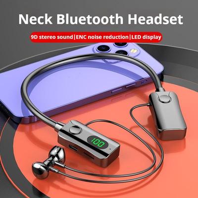 #Сверхдолговечные Bluetooth 5.4 наушники HiFi Sound наушники-вкладыши светодиодный дисплей беспроводные наушники спортивные шейные гарнитуры с креплением на шею