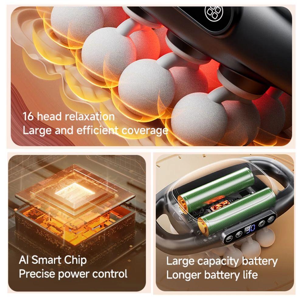 8/12/16-головочная машина для массажа тела высокочастотный массажер для шеи и плеч для расслабления мышц