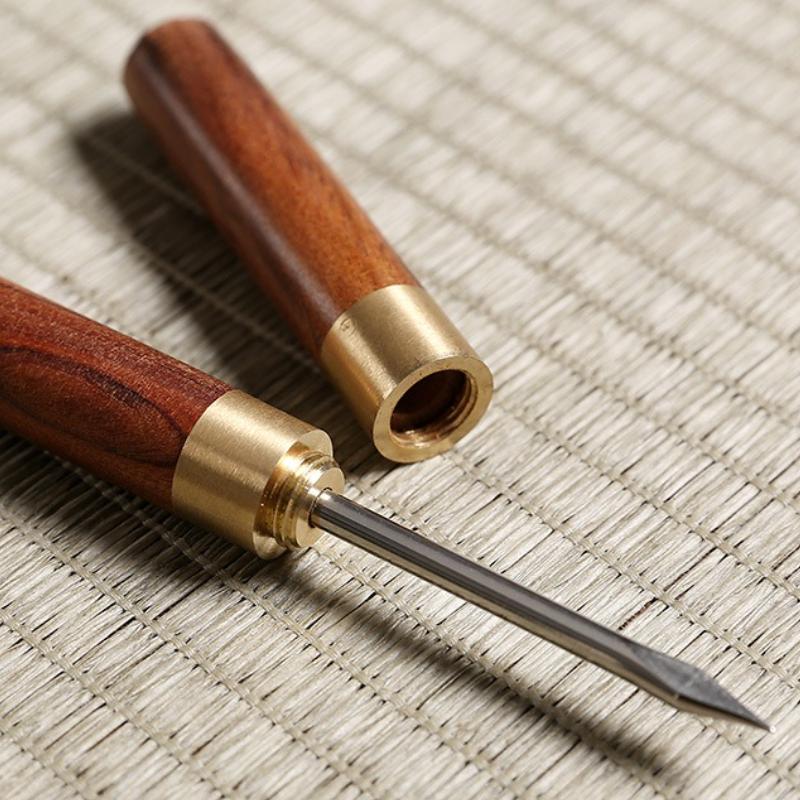 Профессиональный деревянный чайный нож Эбеновый чайный нож Игла Шило Инструменты для чая Пуэр Инструмент для чайной лепешки Инструмент для китайских кунг-фу чайных наборов