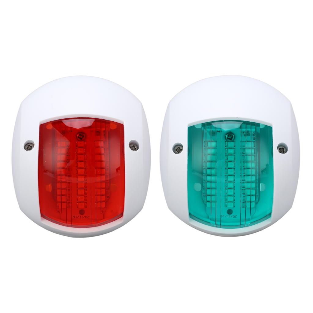 2Pcs Marine Boat Yacht Signal Light LED Navigation Bow Lamp Red Green Ship Board Light for Sailing DC 12V‑24V 3WWhite