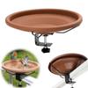 Removable Deck Railing Bird Bath Adjustable Garden Bird Bathtub Deck Mounted Bird Bath  for Garden