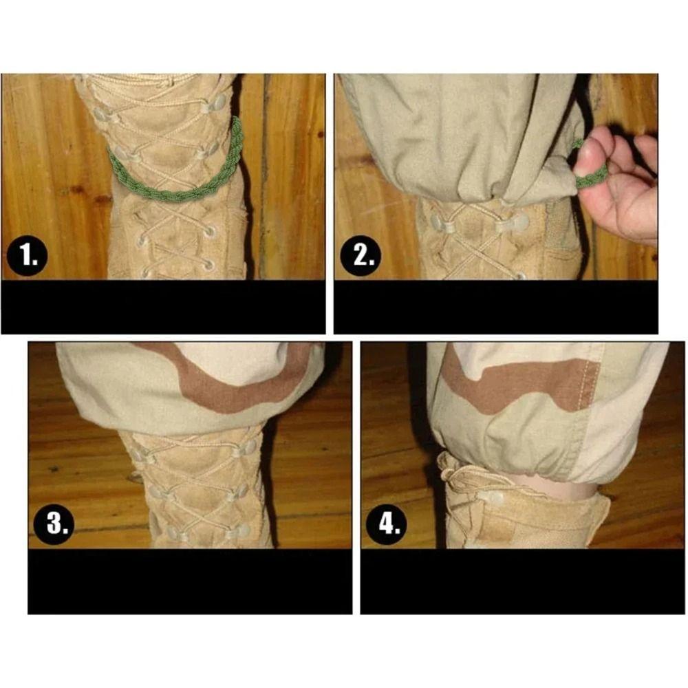 2Pcs Black Green Khaki Leggings Elastic Rope Polyester Riding Boot Rubber Band Outdoor Hiking