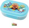 Anpanman Bento Box, 1 Tier, Dishwasher and Microwave Safe, Includes Fork, Made In Japan, 270ml, Blue (Bento Box, Balanced)
