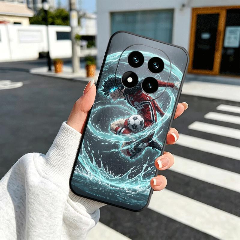 Синий L-Locks Исаги Йоичи Мягкий чехол для телефона для Xiaomi Redmi Note 12 13 14 15 Pro Plus 11 12S 11S 11T 10 4G Черная задняя крышка