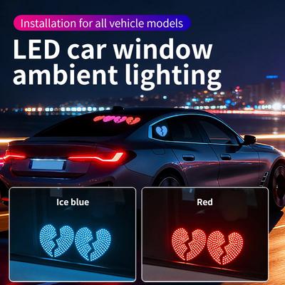 Автомобильный свет настроения, автомобильный атмосферный свет, USB светодиодный светильник в виде сердца, предупреждающий свет для разбитого сердца после расставания Аксессуары