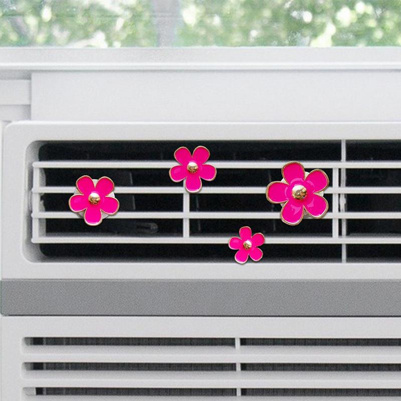 4 шт. цветы автомобильный воздуховыпускной зажим для духов автомобильный ароматерапевтический декор для интерьера парфюмерный кулон украшения автомобильные аксессуары