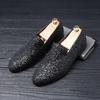 Men's Gold Sliver Dress Shoes Luxury Bling Bridegroom Wedding Shoes Men Party Loafers Elegant Office Shoes Size 12